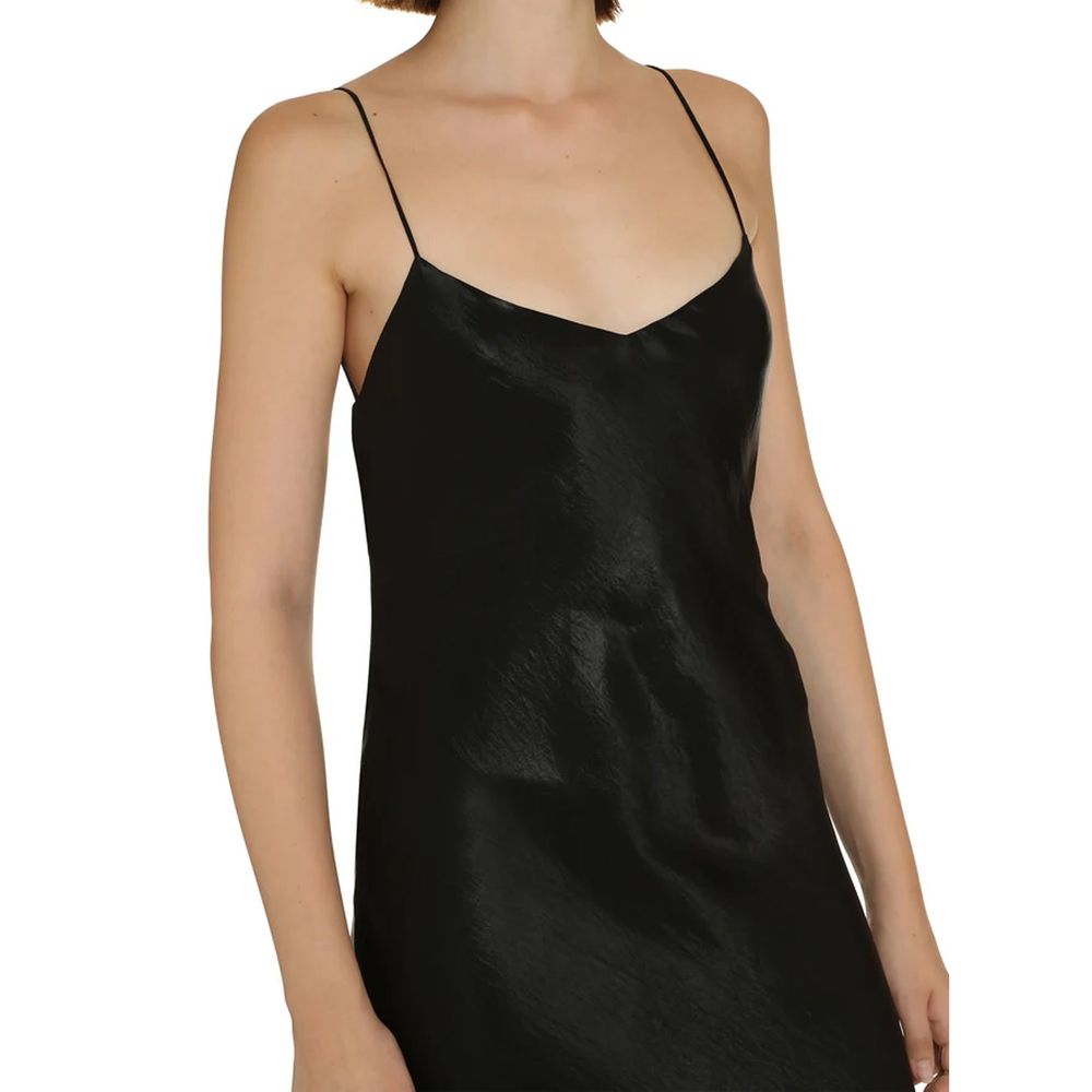 Saint Laurent Black Acetate Casual Dress