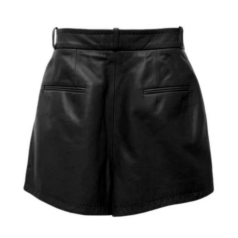 Dolce & Gabbana Black Lambskin Women's Short