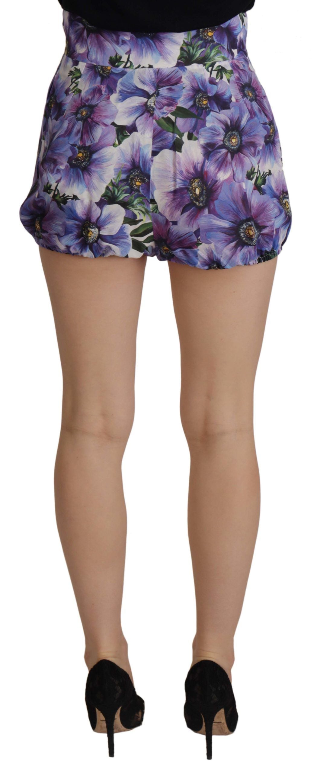 Dolce & Gabbana Elegant Floral High Waist Designer Shorts