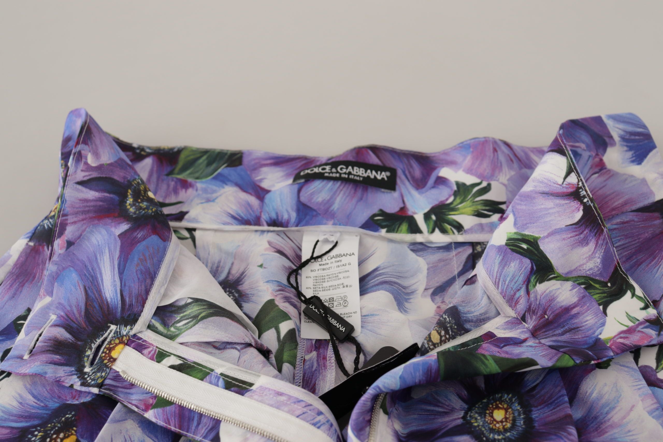 Dolce & Gabbana Elegant Floral High Waist Designer Shorts