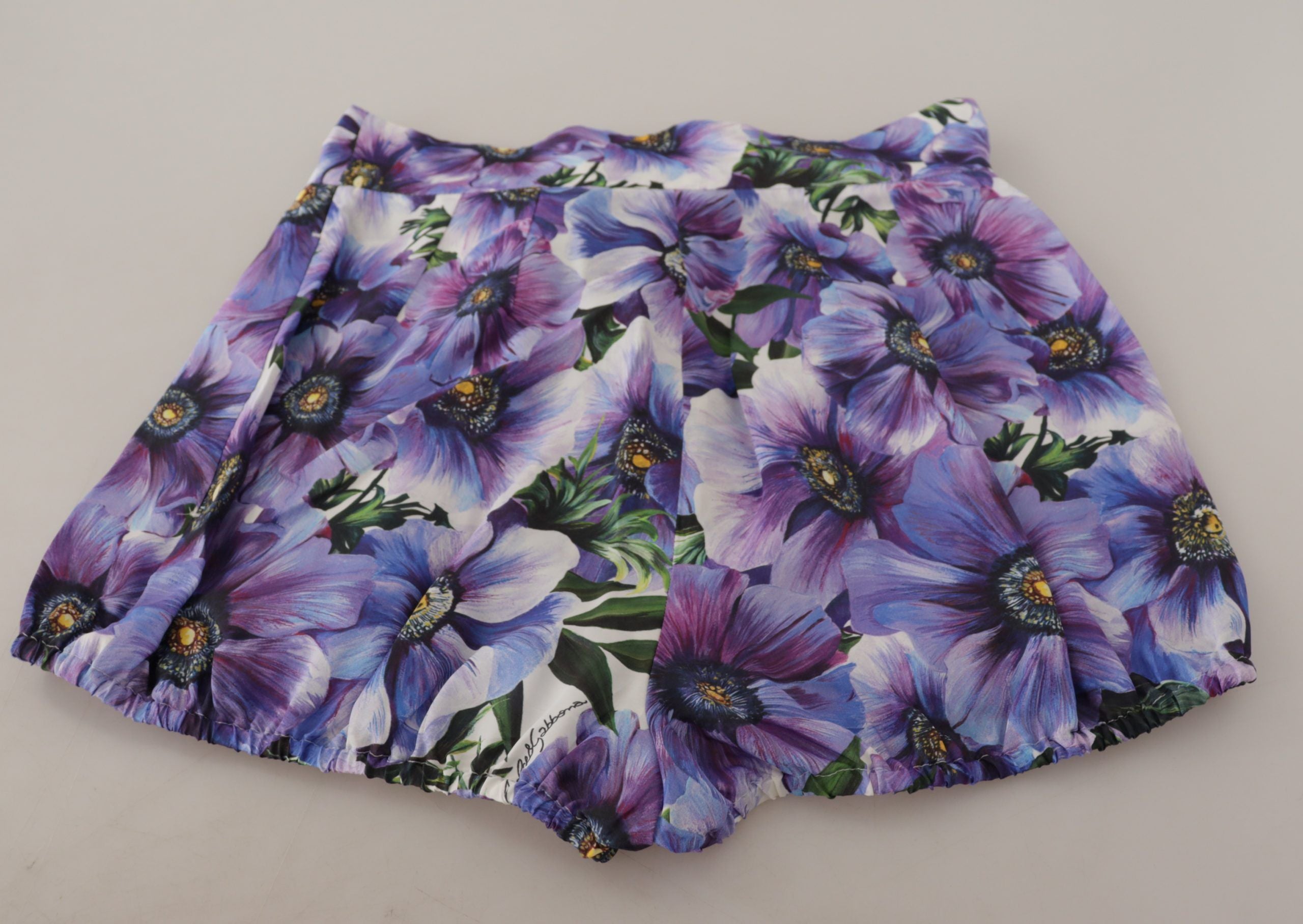Dolce & Gabbana Elegant Floral High Waist Designer Shorts
