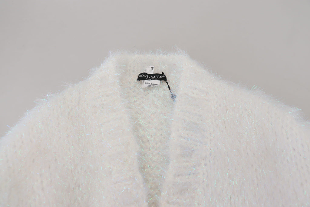 Dolce & Gabbana Elegant White Long Sleeve Cardigan Jacket