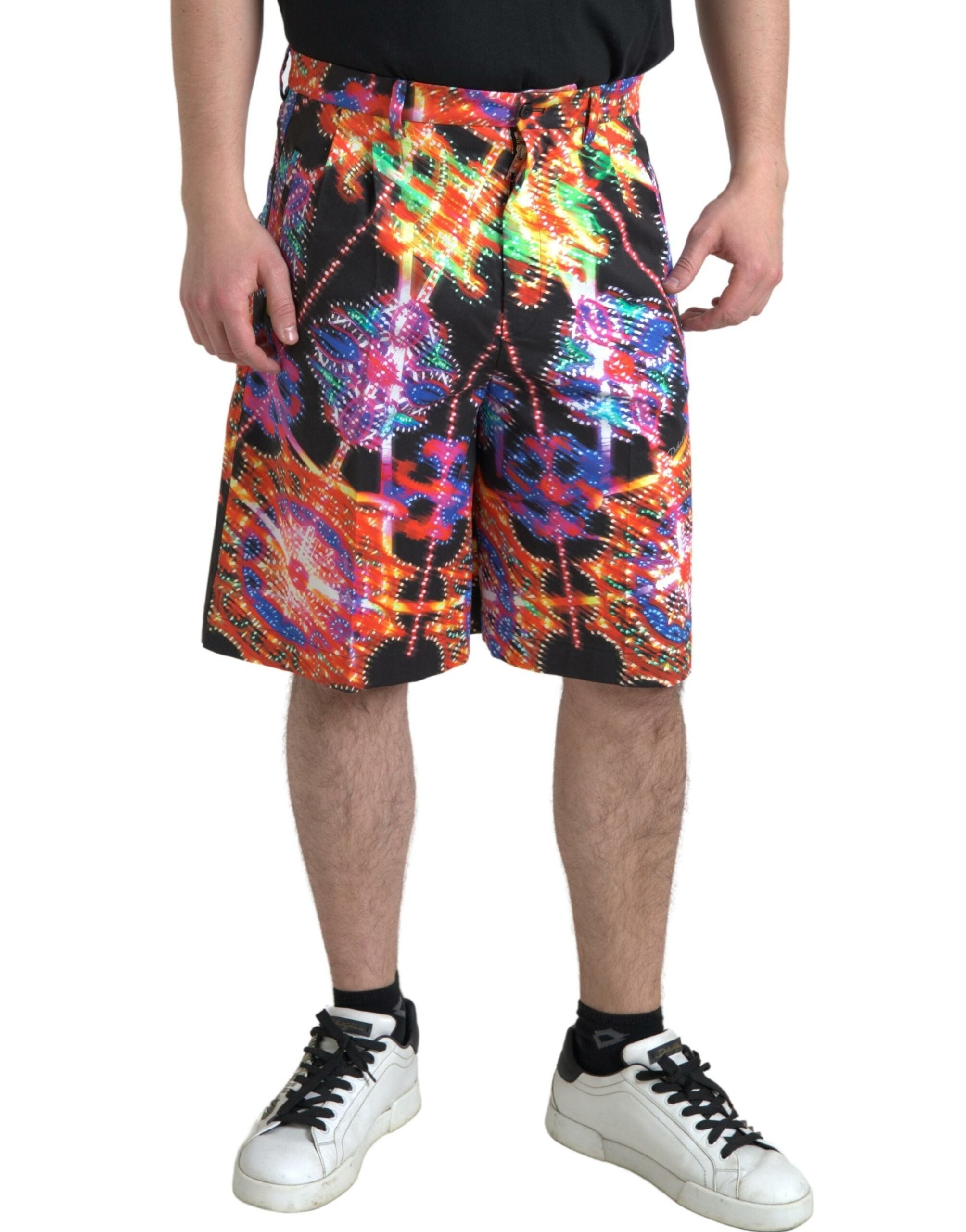 Dolce & Gabbana Multicolor Printed Bermuda Shorts