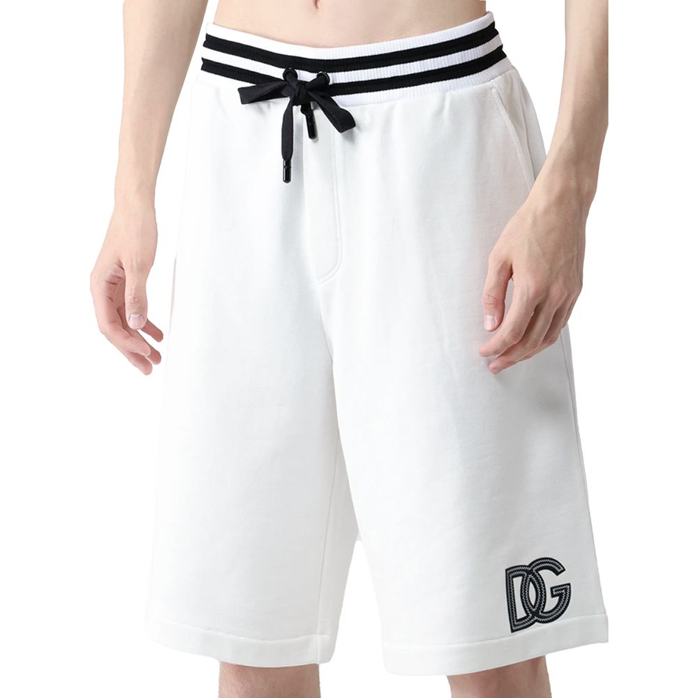 Dolce & Gabbana White Cotton Men Bermuda Short