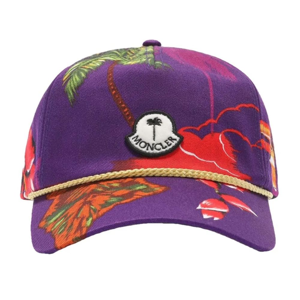 Moncler x Palm Angels Purple Cotton Men Cap