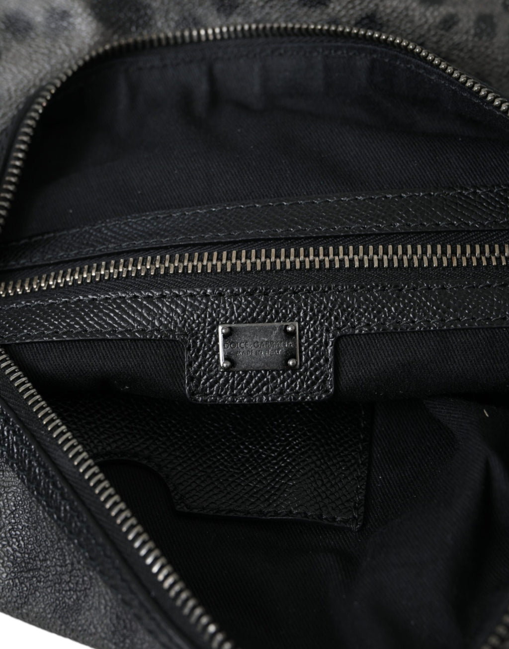 Dolce & Gabbana Gray Leopard PVC Leather Messenger Cross Body Bag