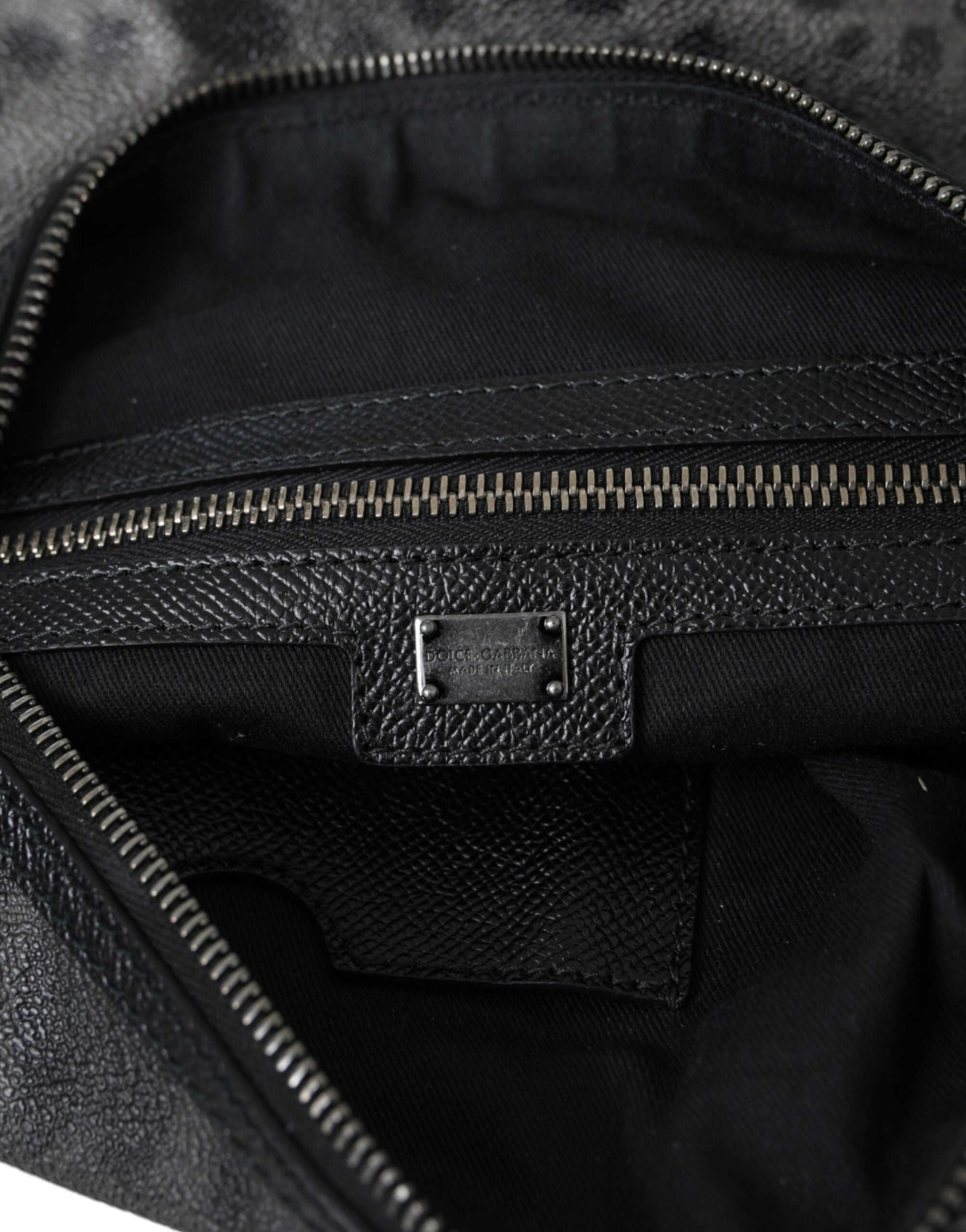 Dolce & Gabbana Gray Leopard PVC Leather Messenger Cross Body Bag