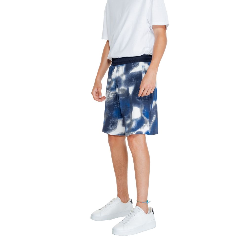 Armani Exchange Blue Cotton Bermuda
