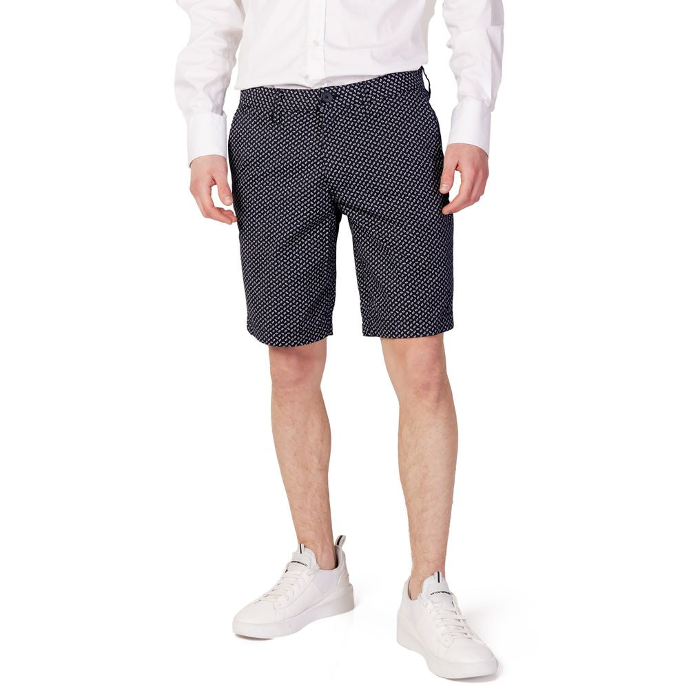 Armani Exchange Blue Cotton Bermuda