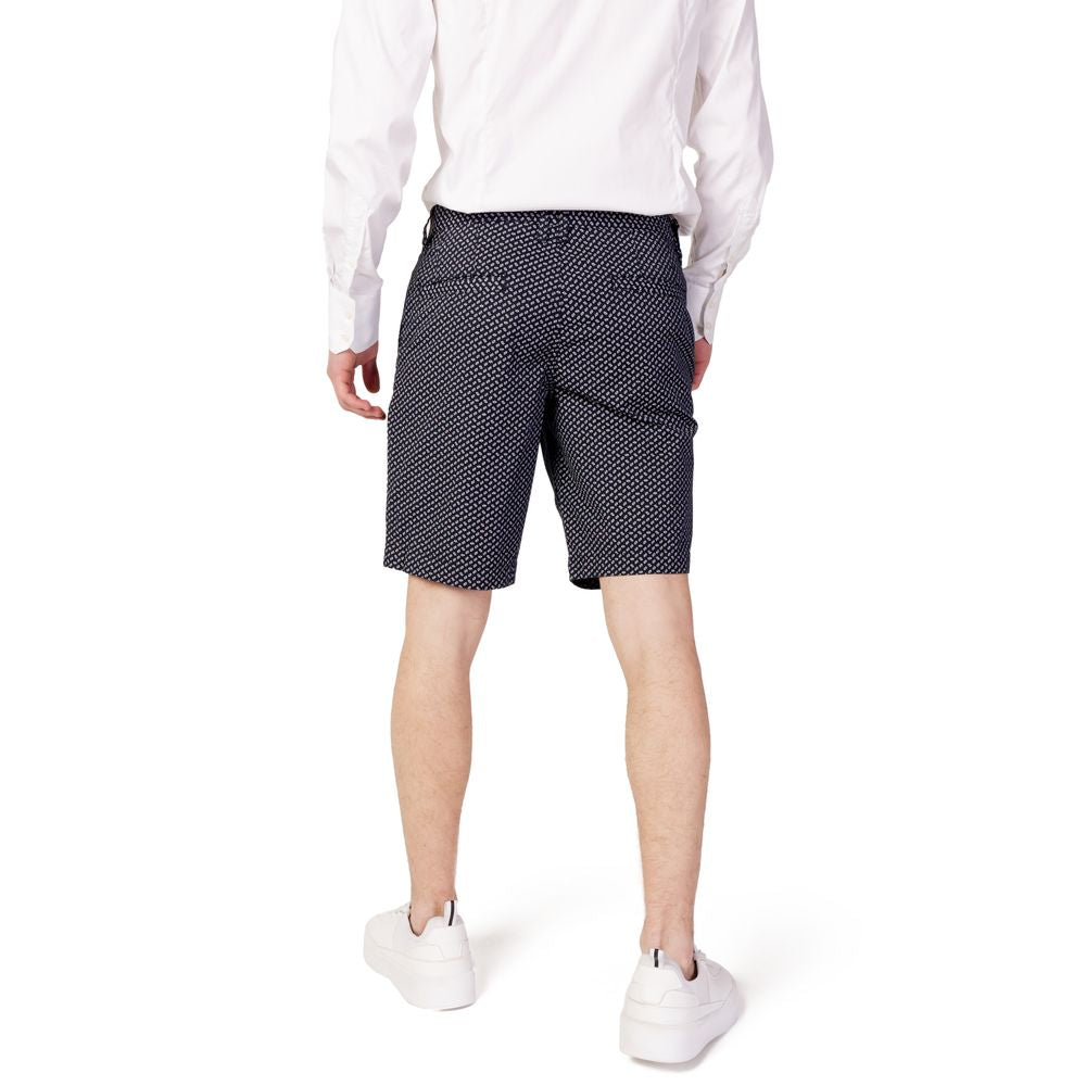 Armani Exchange Blue Cotton Bermuda