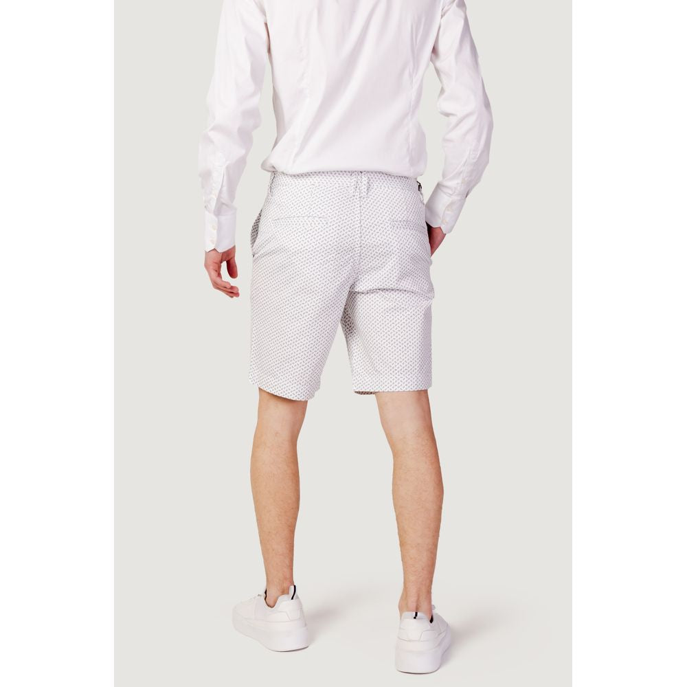 Armani Exchange White Cotton Bermuda