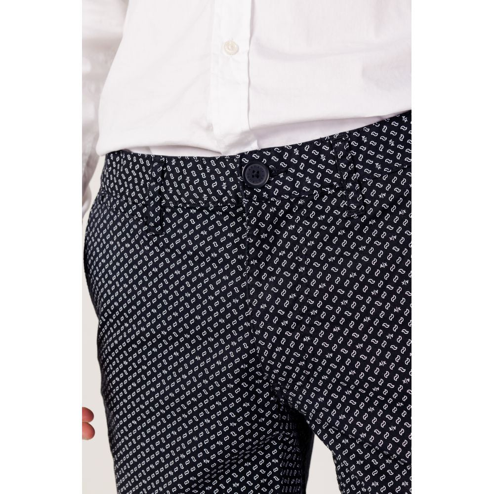 Armani Exchange Blue Cotton Bermuda