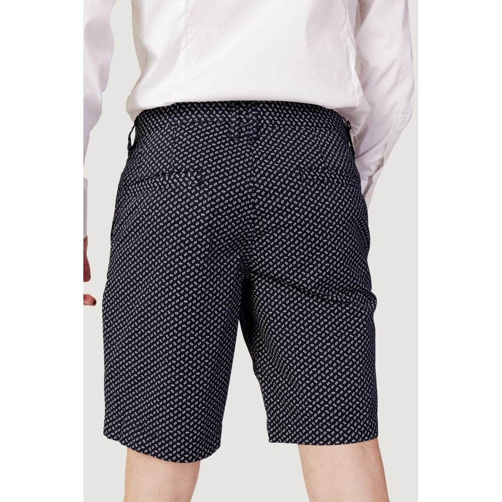 Armani Exchange Blue Cotton Bermuda