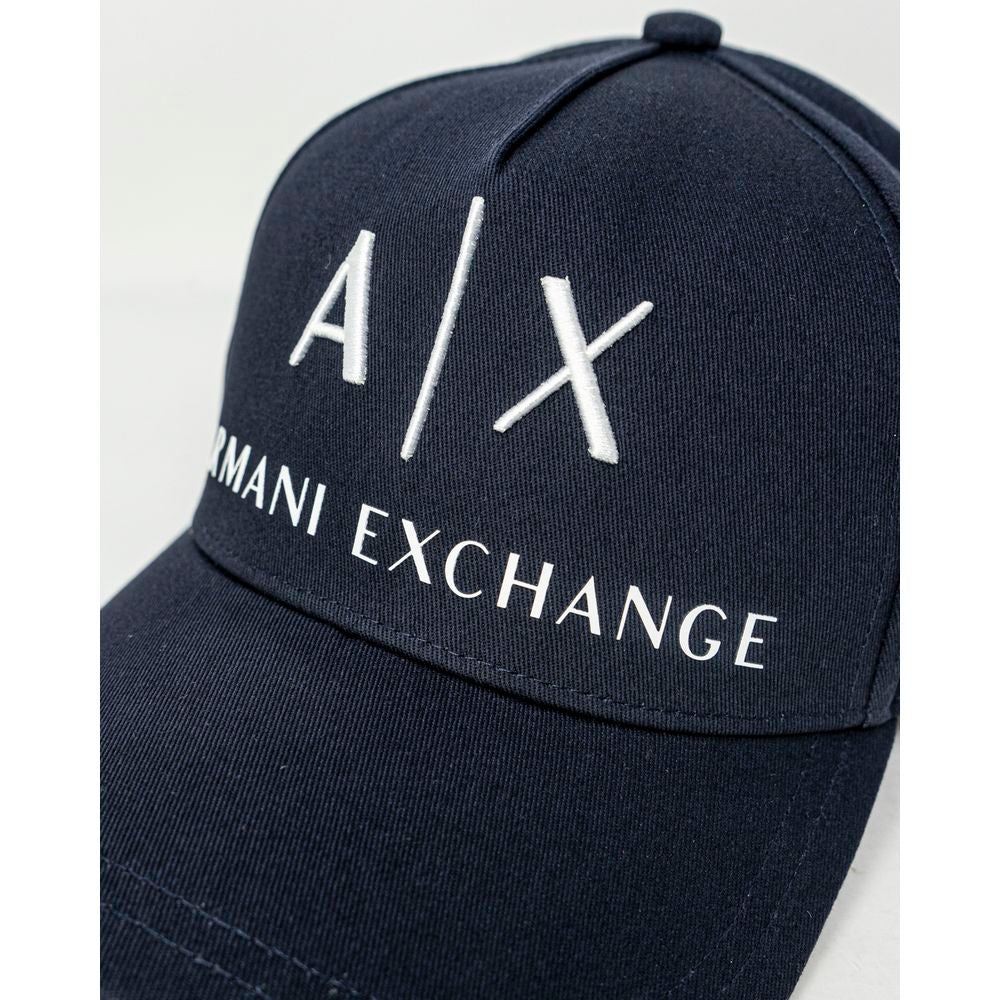 Armani Exchange Blue Cotton Caps Baseball Hat