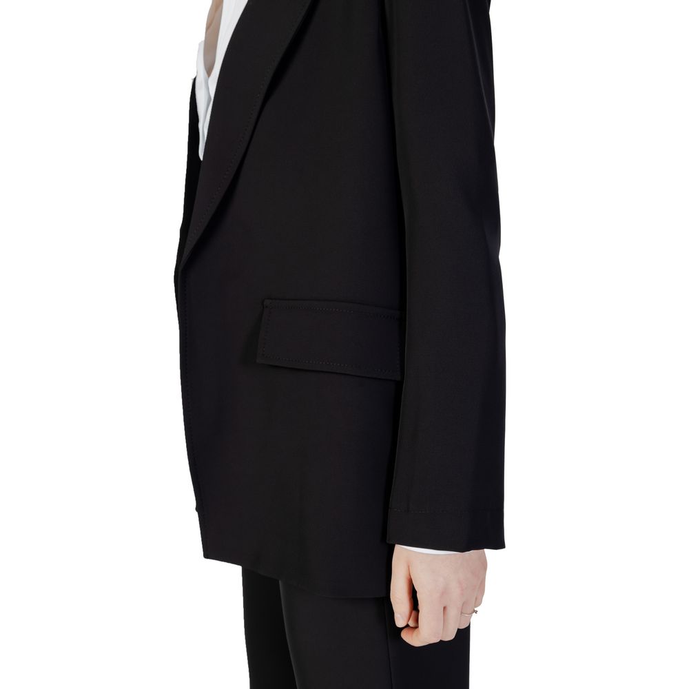 Sandro Ferrone Black Polyester Blazer