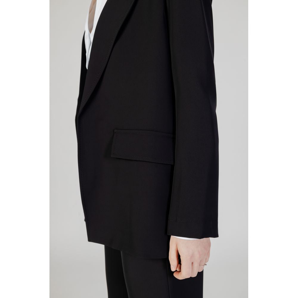 Sandro Ferrone Black Polyester Blazer