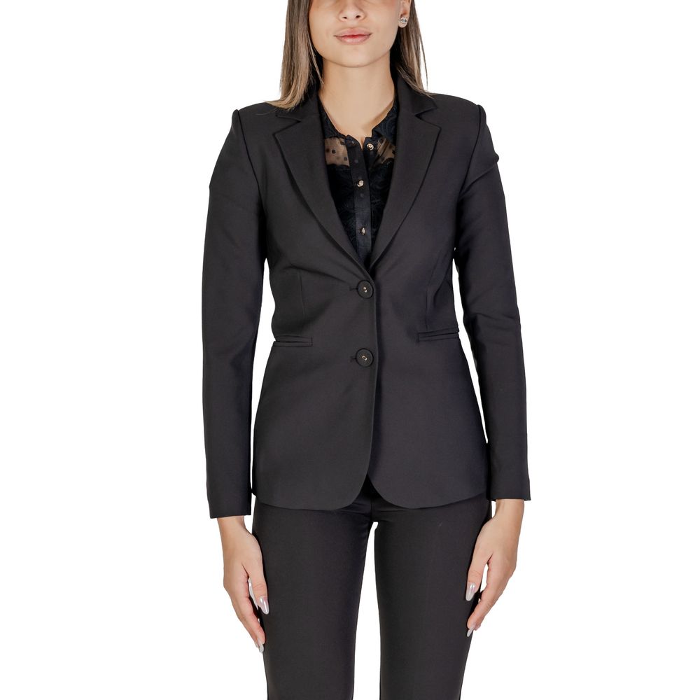 Sandro Ferrone Black Polyester Blazer