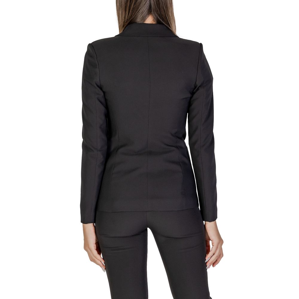 Sandro Ferrone Black Polyester Blazer