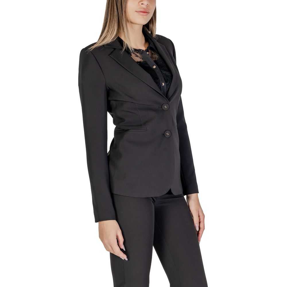 Sandro Ferrone Black Polyester Blazer