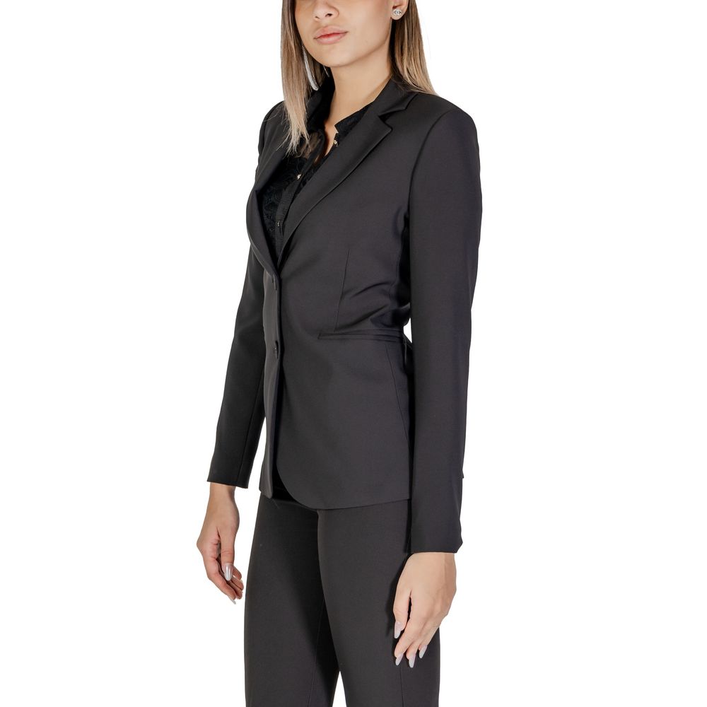 Sandro Ferrone Black Polyester Blazer