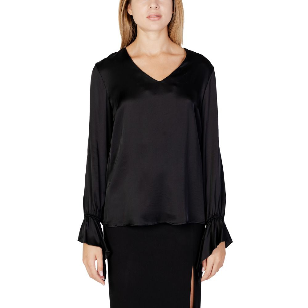 Sandro Ferrone Black Viscose Blouse