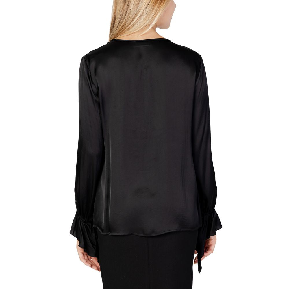Sandro Ferrone Black Viscose Blouse