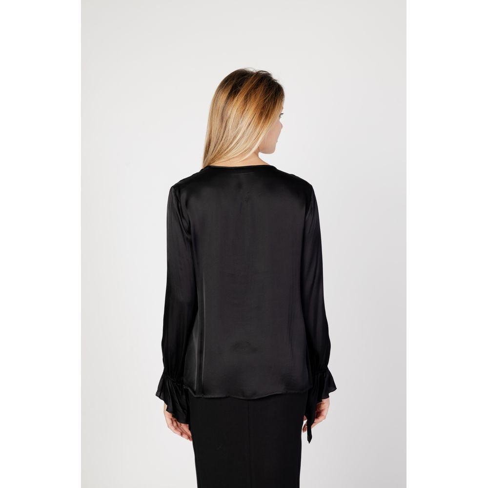 Sandro Ferrone Black Viscose Blouse