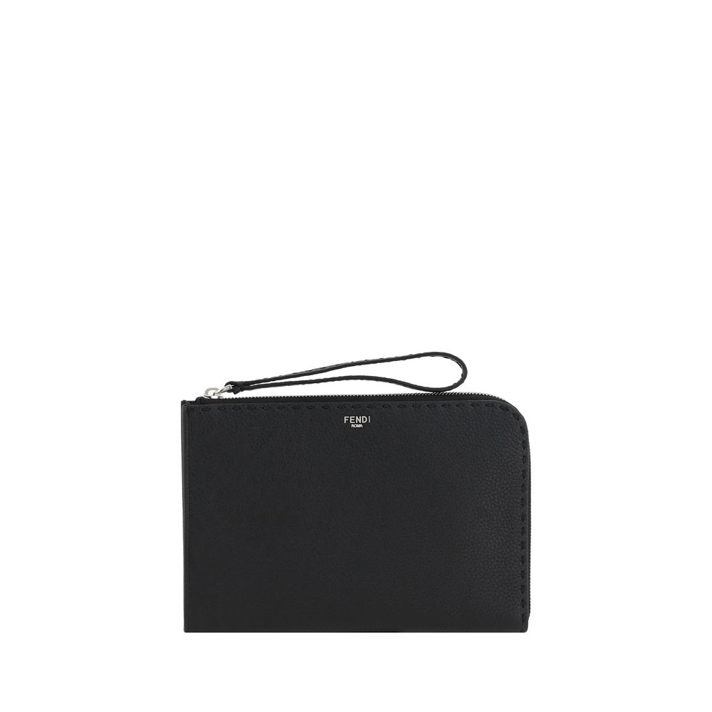Fendi Leather Pouch Bag