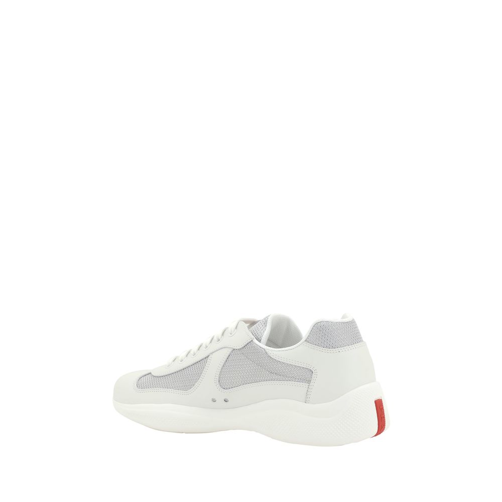 Prada White Leather America's Sneakers