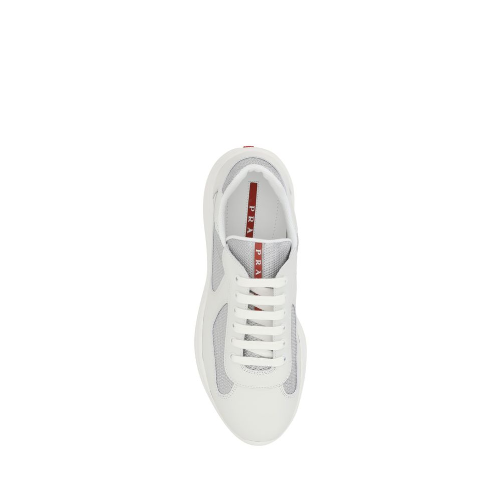 Prada White Leather America's Sneakers