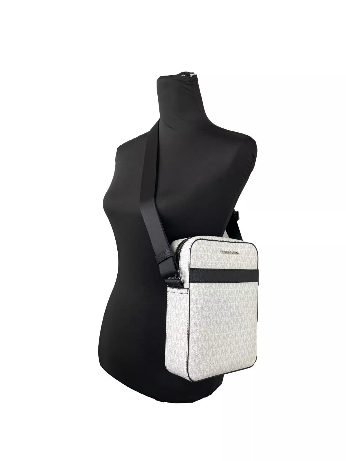 Michael Kors Cooper Medium Flight Crossbody Bag White