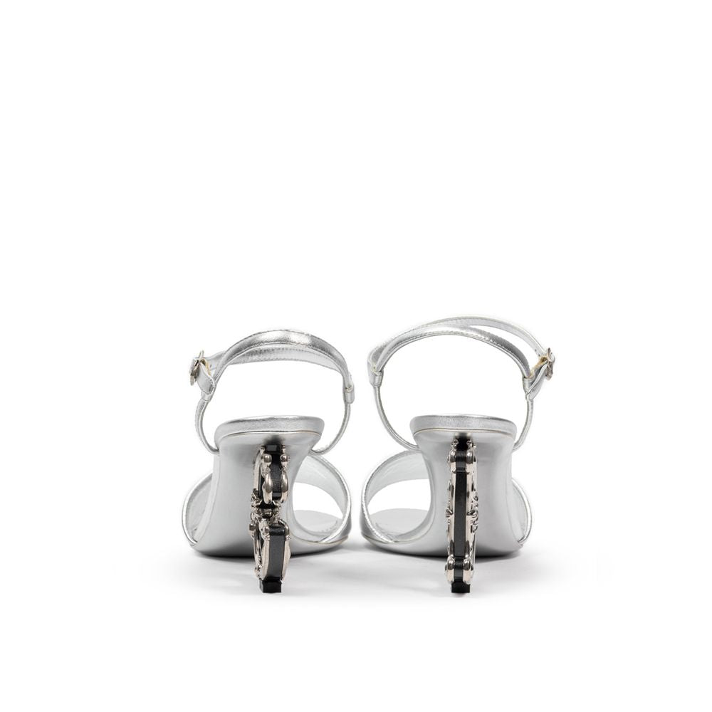 Dolce & Gabbana Gray Leather Sandal