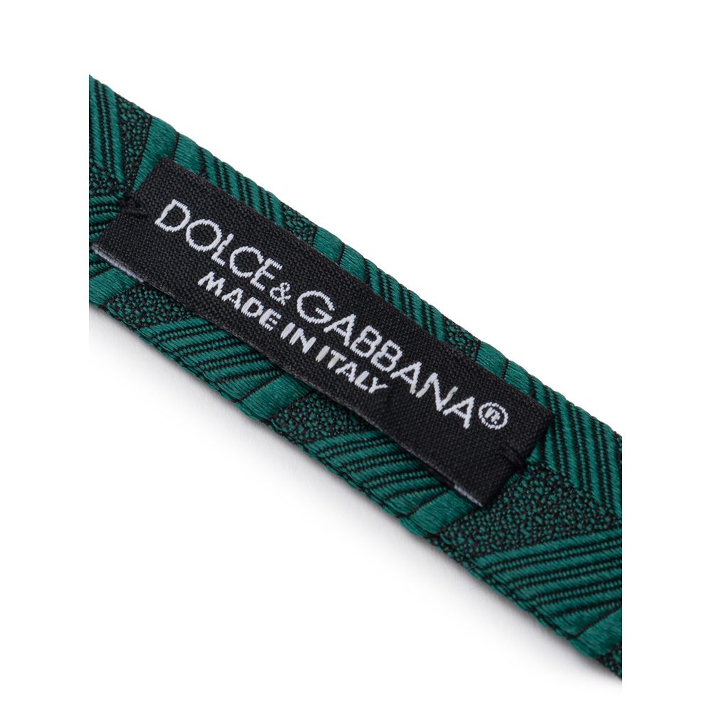 Dolce & Gabbana Green Silk Bowty