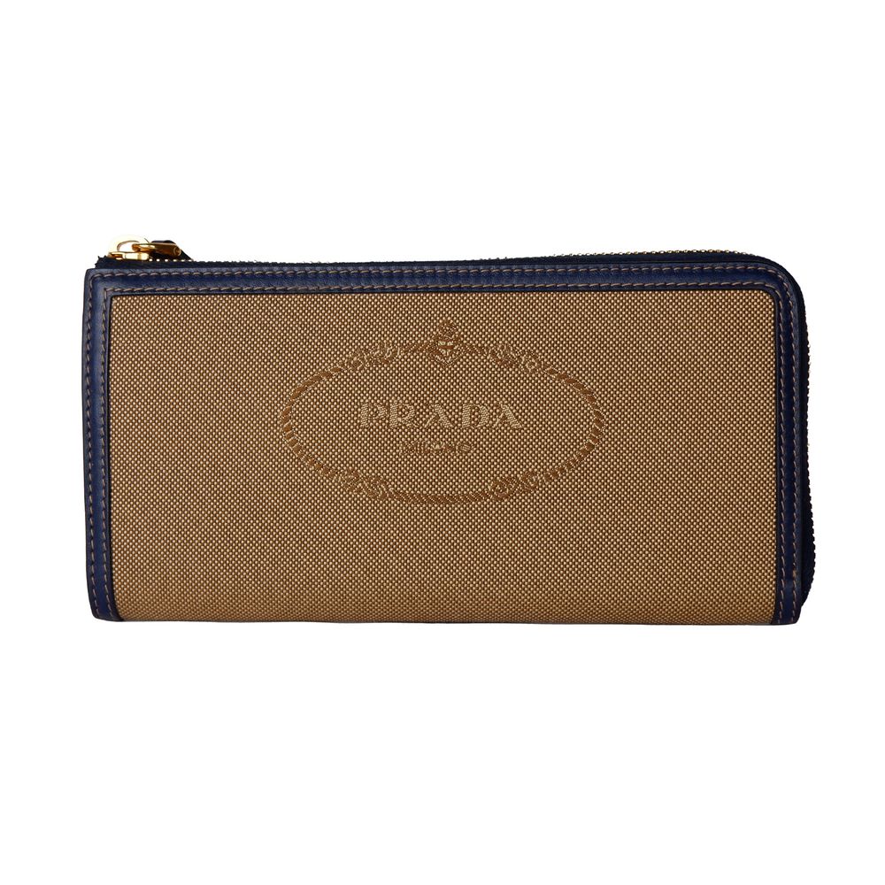 Prada Brown Canvas Women Wallet