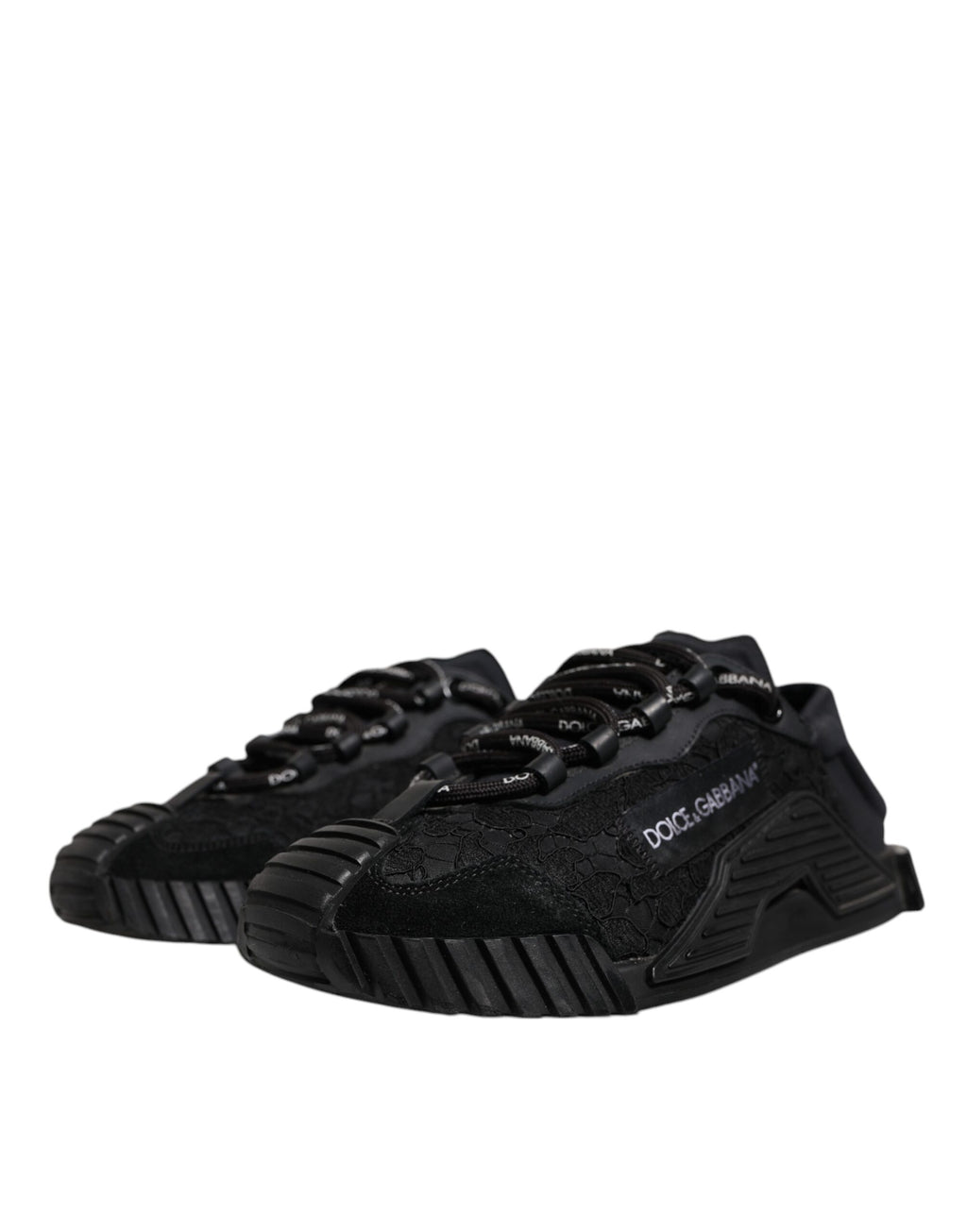 Dolce & Gabbana Black Nylon Low Top NS1 Sneakers Shoes