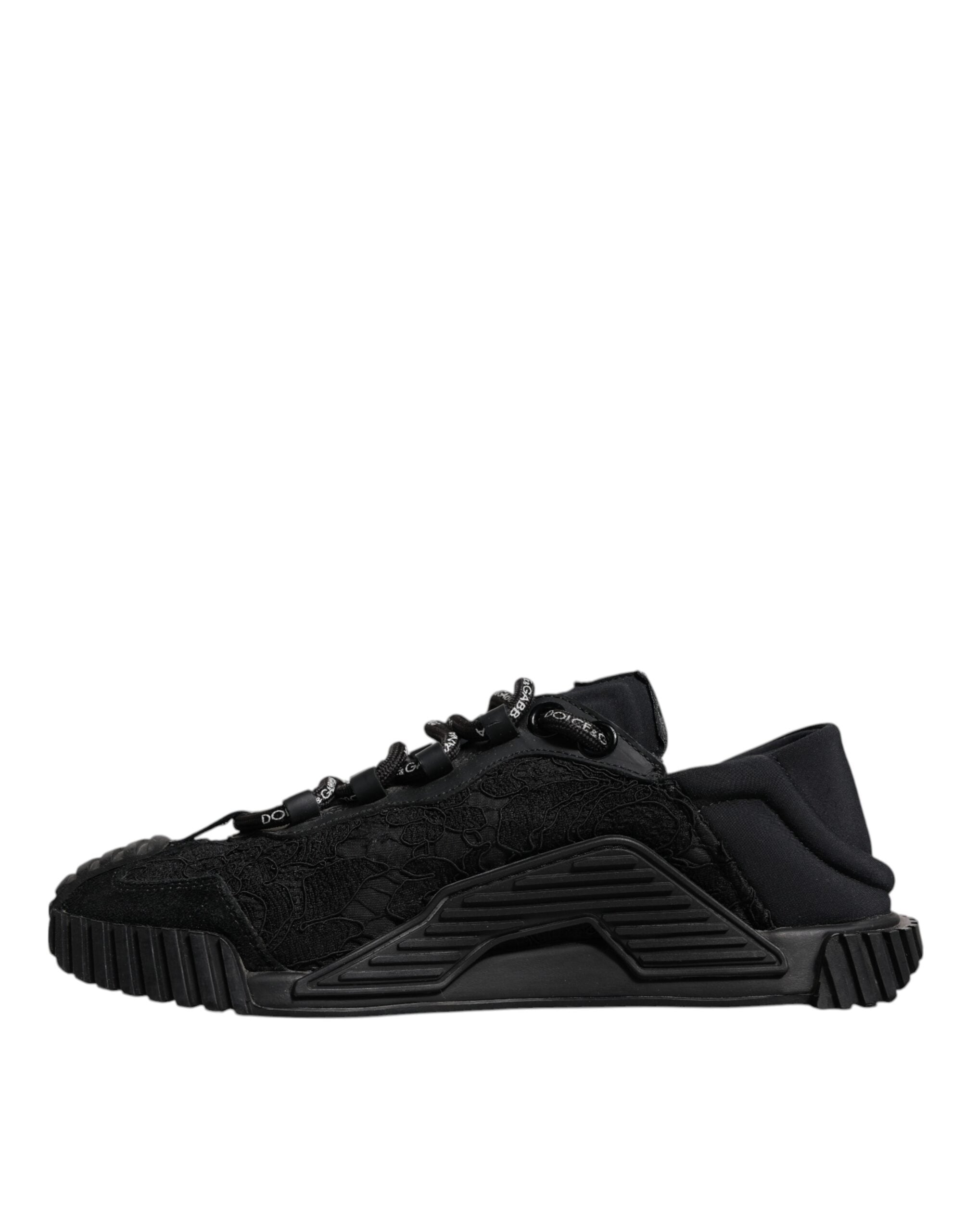 Dolce & Gabbana Black Nylon Low Top NS1 Sneakers Shoes