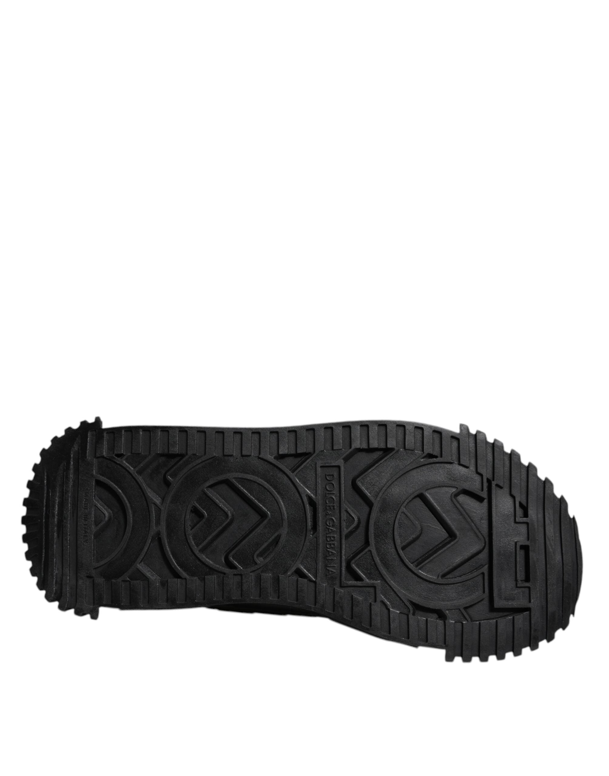 Dolce & Gabbana Black Nylon Low Top NS1 Sneakers Shoes