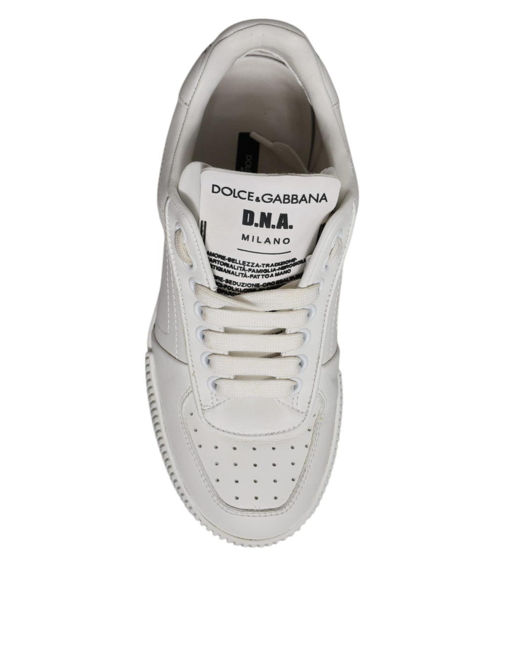 Dolce & Gabbana White Miami Leather Low Top Sneakers Shoes