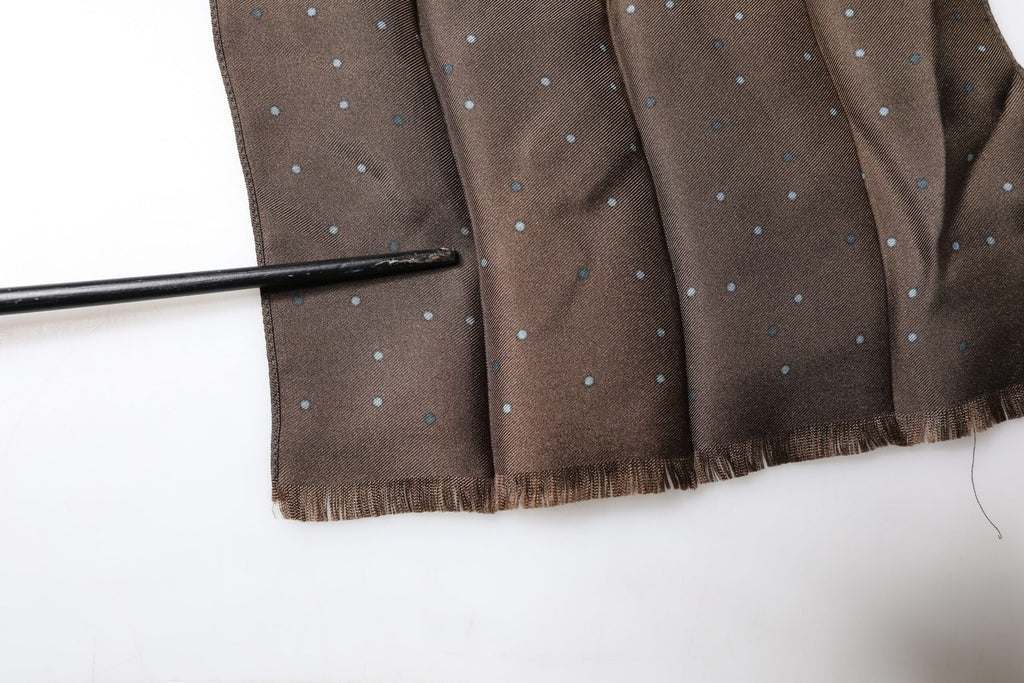 Dolce & Gabbana Brown Fantasy Silk Neck Wrap Shawl Scarf