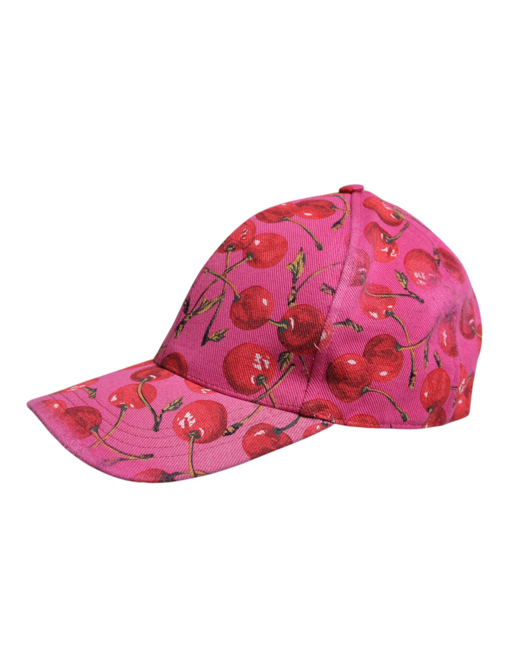 Dolce & Gabbana Pink Cherry Print Cotton Baseball Cap