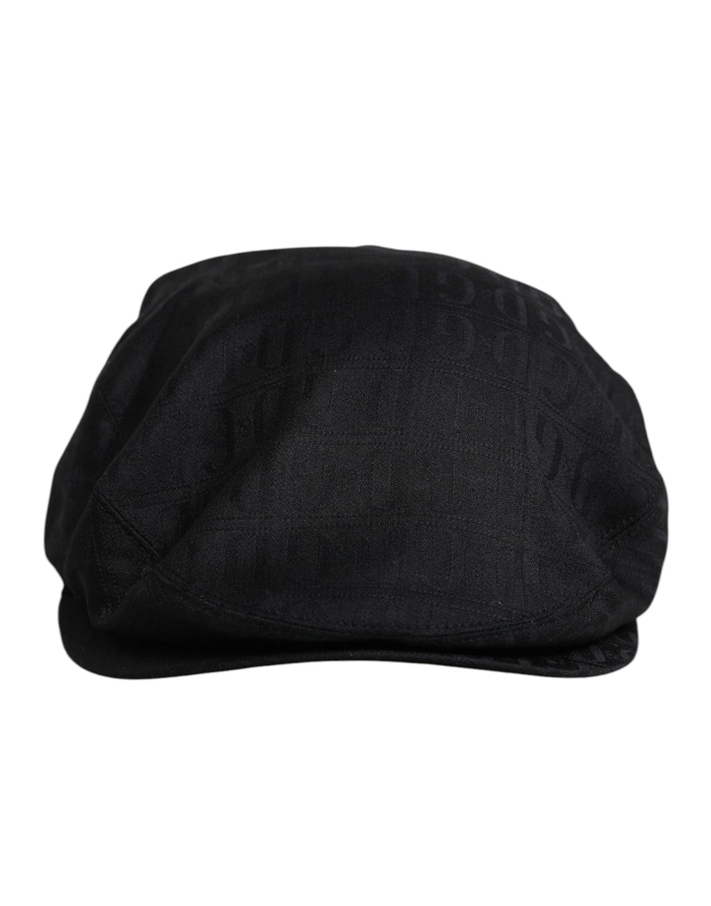 Dolce & Gabbana Black Wool Newsboy Capello Cabbie Hat