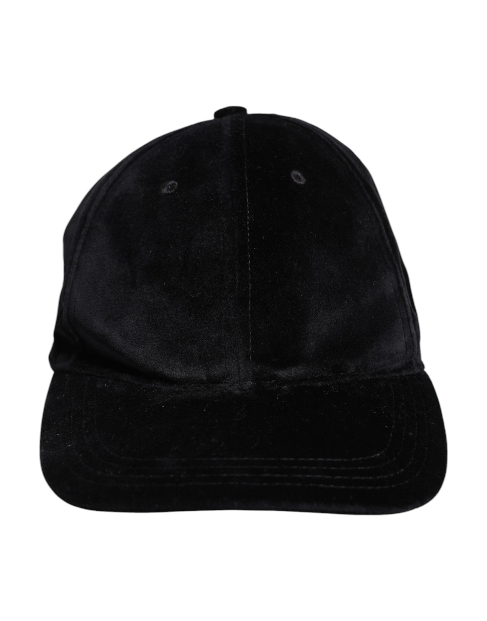 Dolce & Gabbana Black Cotton 6 Panels Baseball Cap