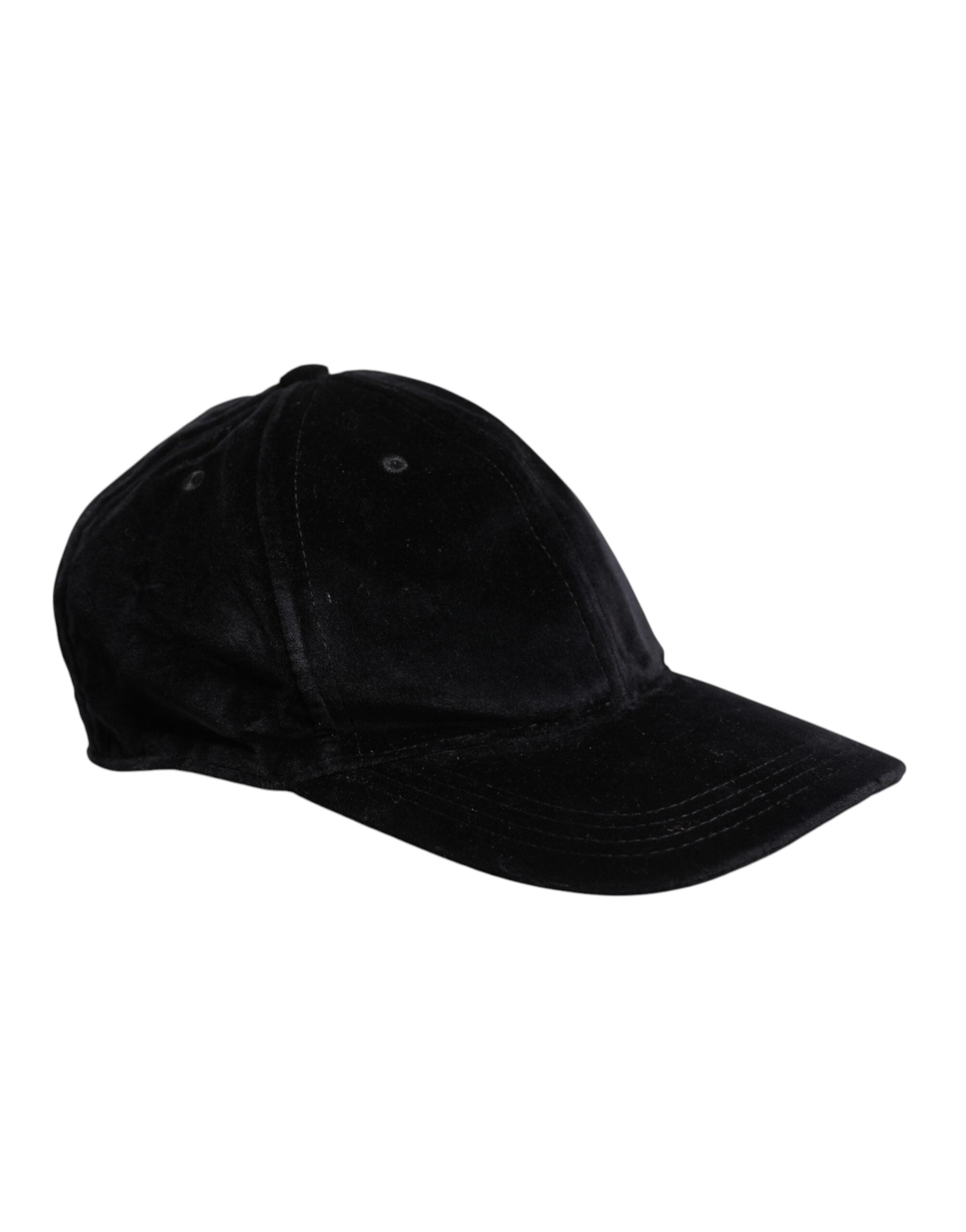 Dolce & Gabbana Black Cotton 6 Panels Baseball Cap