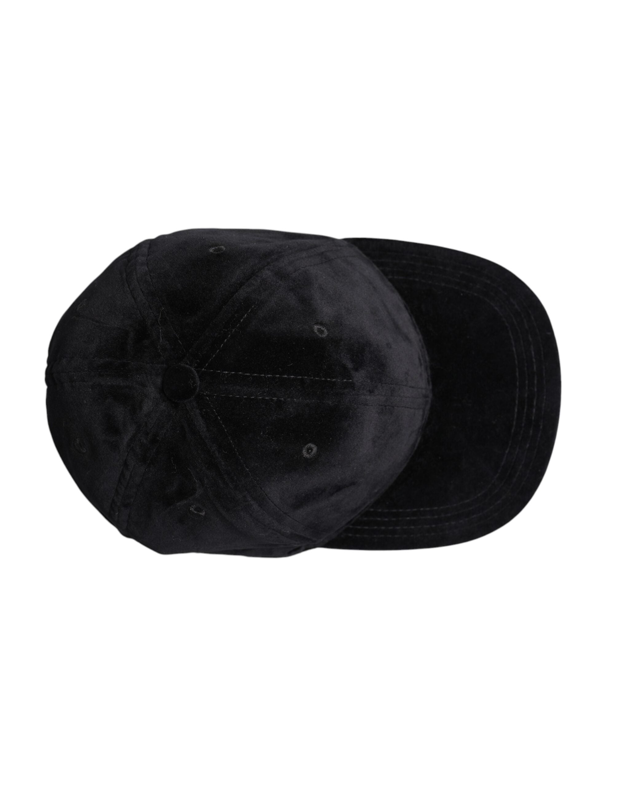 Dolce & Gabbana Black Cotton 6 Panels Baseball Cap