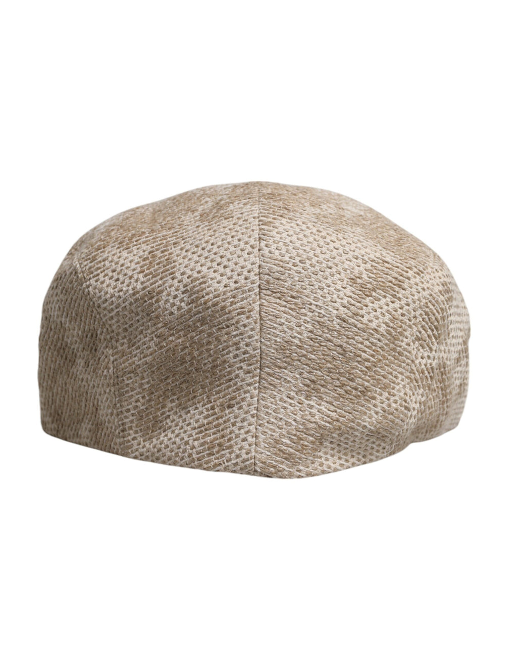 Dolce & Gabbana Beige Floral Linen Newsboy Hat