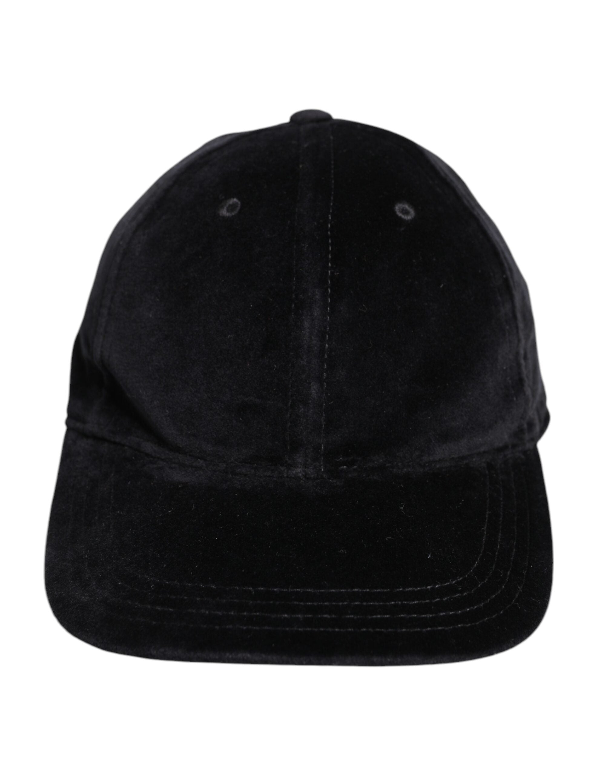 Dolce & Gabbana Black Cotton 6 Panels Baseball Cap