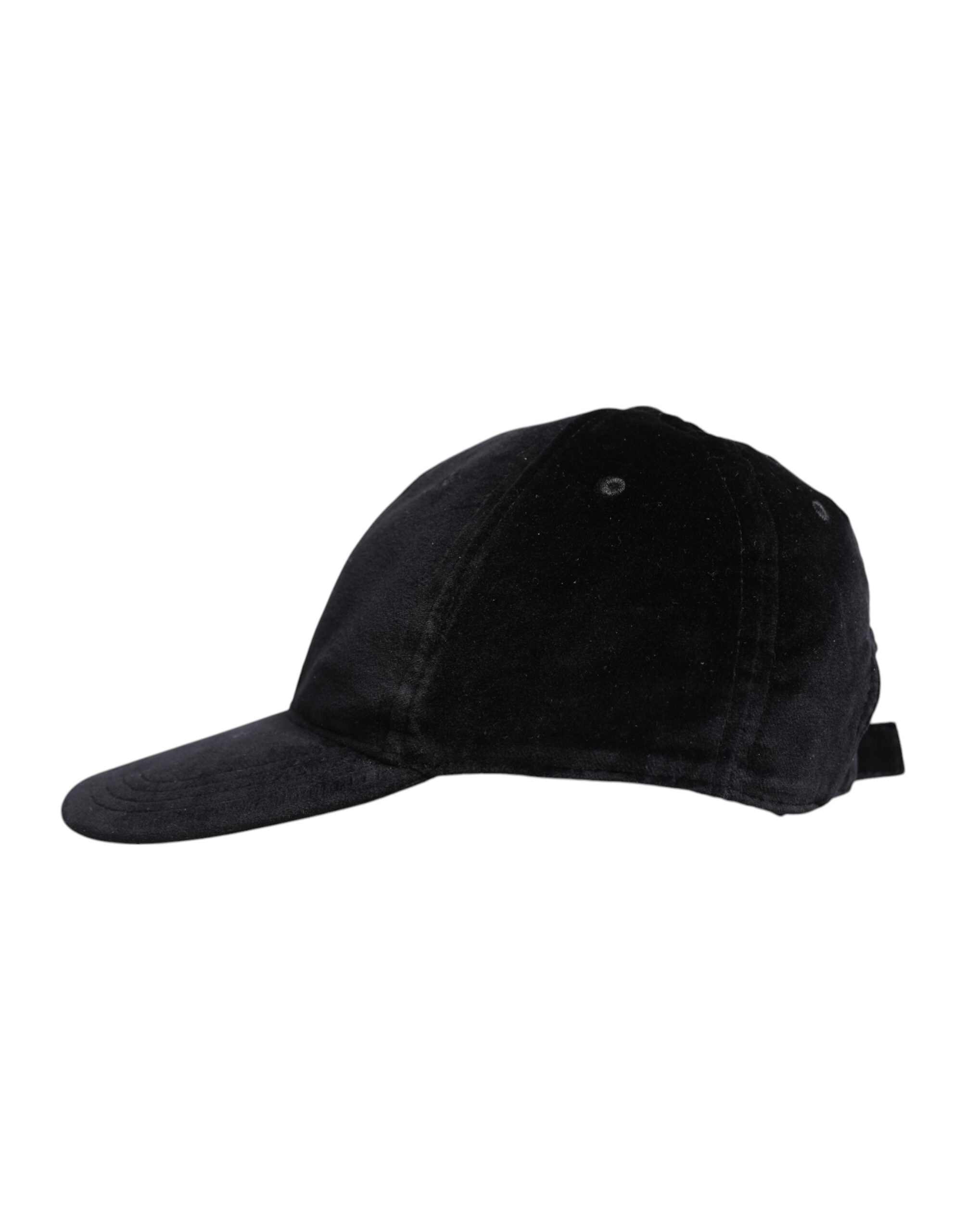 Dolce & Gabbana Black Cotton 6 Panels Baseball Cap
