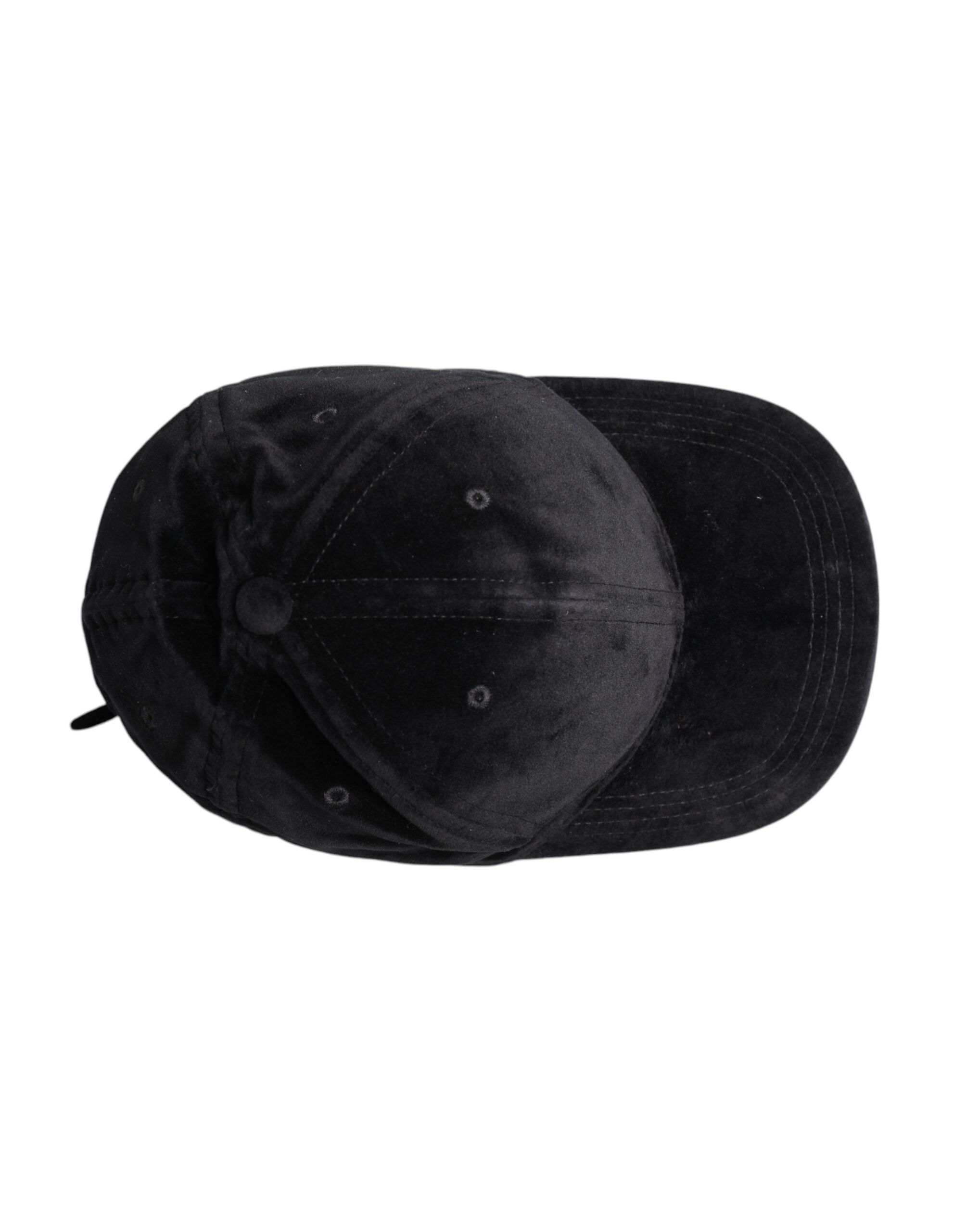 Dolce & Gabbana Black Cotton 6 Panels Baseball Cap