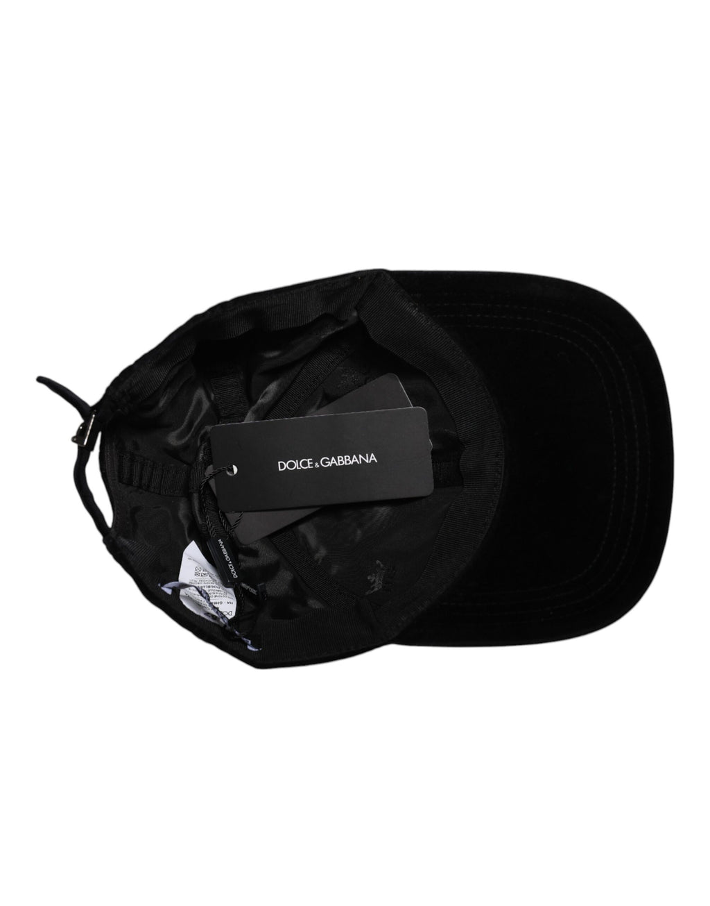 Dolce & Gabbana Black Cotton 6 Panels Baseball Cap