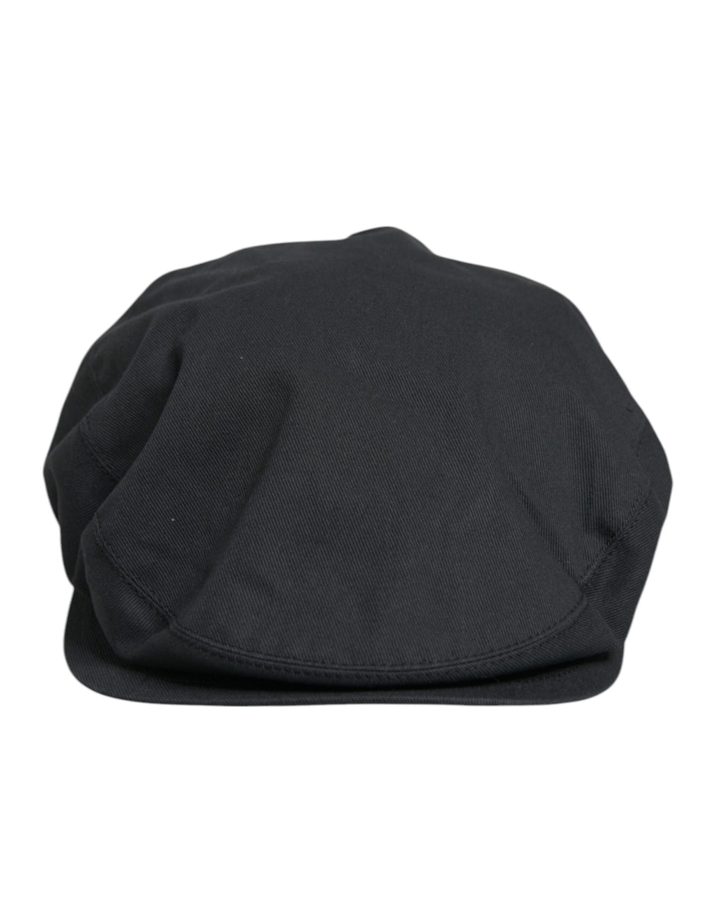 Dolce & Gabbana Black Cotton Newsboy Capello Cabbie Hat